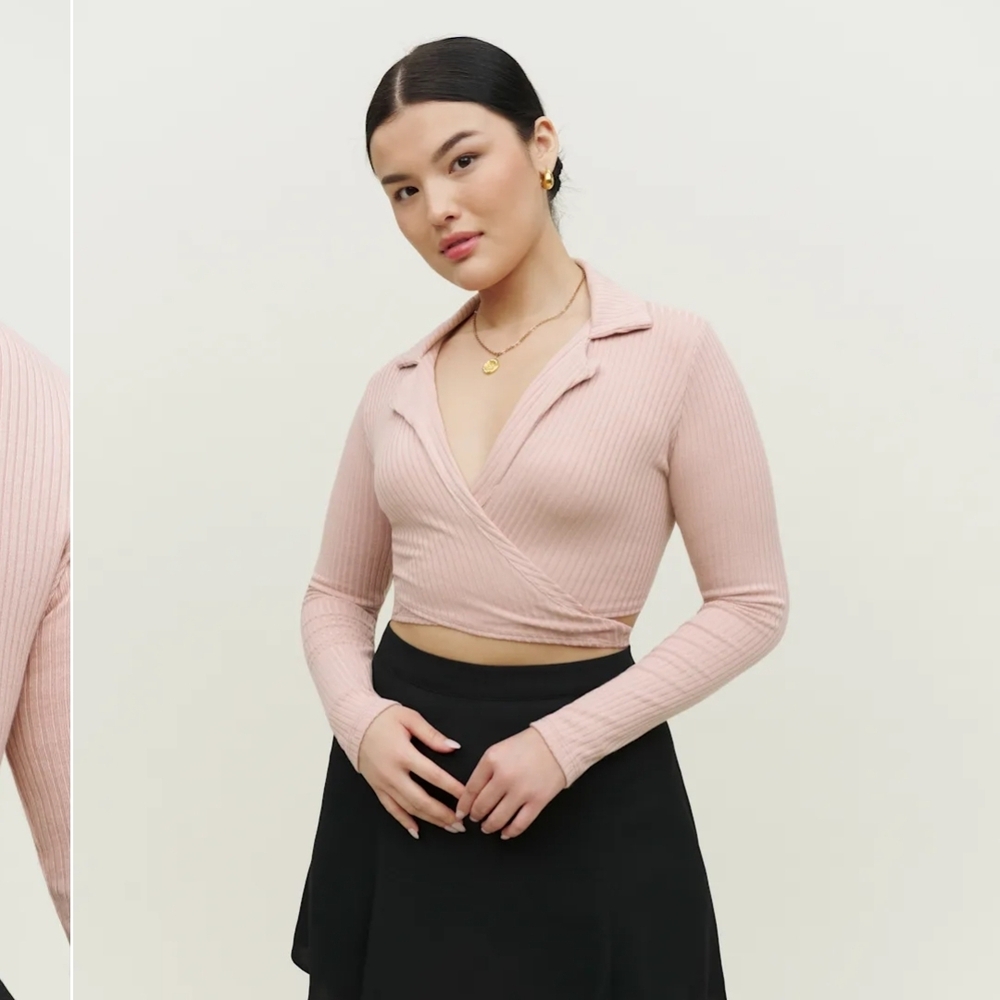 Reformation Cayden Knit Top In WHITE/CREAM-Size S